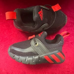 Adidas Kids Black and Red Sneakers